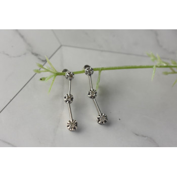 Sky Jewelry Золотые серьги 10К (417 проба)  с  Бриллиантами