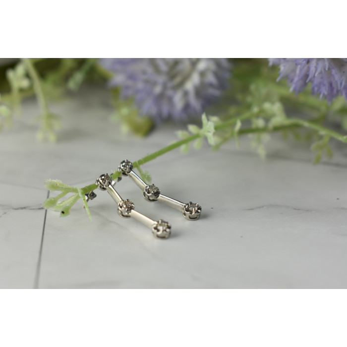 Sky Jewelry Золотые серьги 10К (417 проба)  с  Бриллиантами