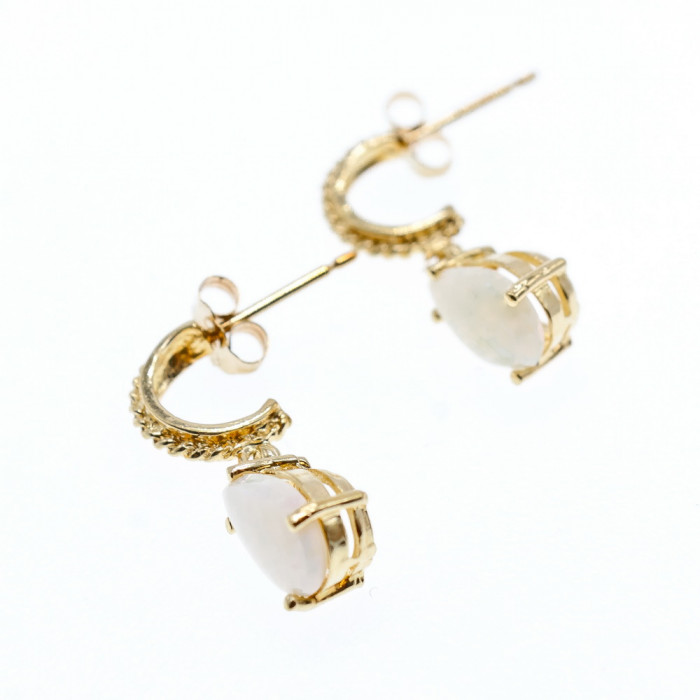 Sky Jewelry Золотые серьги 14К (585 проба) с Опалом