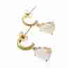 Sky Jewelry Золотые серьги 14К (585 проба) с Опалом