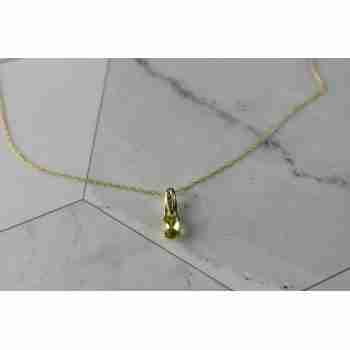 Sky Jewelry Золотая цепочка с кулоном  Хризолит и Бриллиант