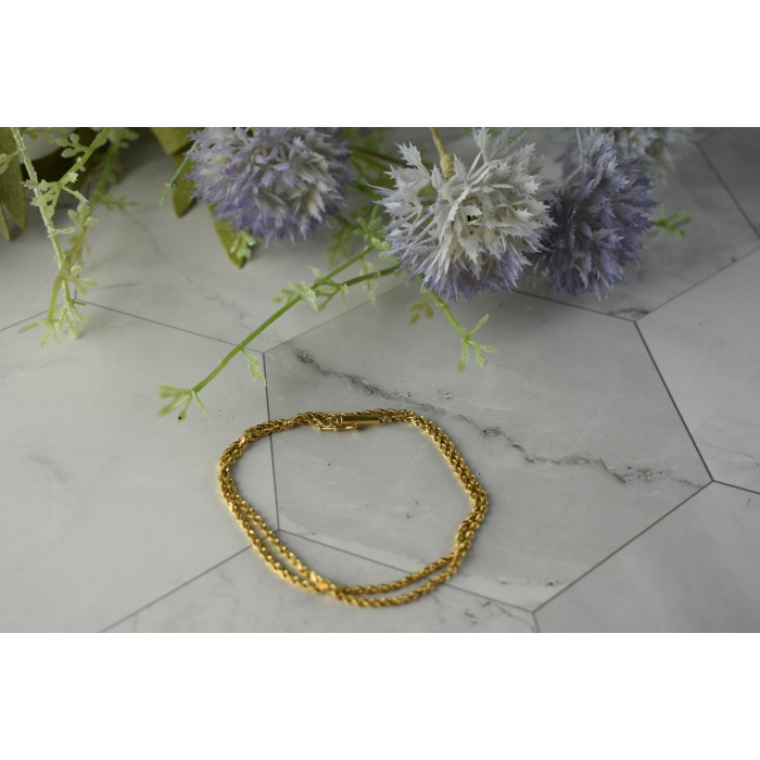 Sky Jewelry Золотой двойной Браслет 14К (585 проба ) с интересной застежкой