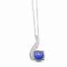 Sky Jewelry Золотая цепочка  с кулоном Синий Звездчатый Сапфир