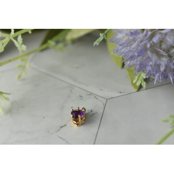 Sky Jewelry Золотой кулон с Аметистом 14К (585 проба)