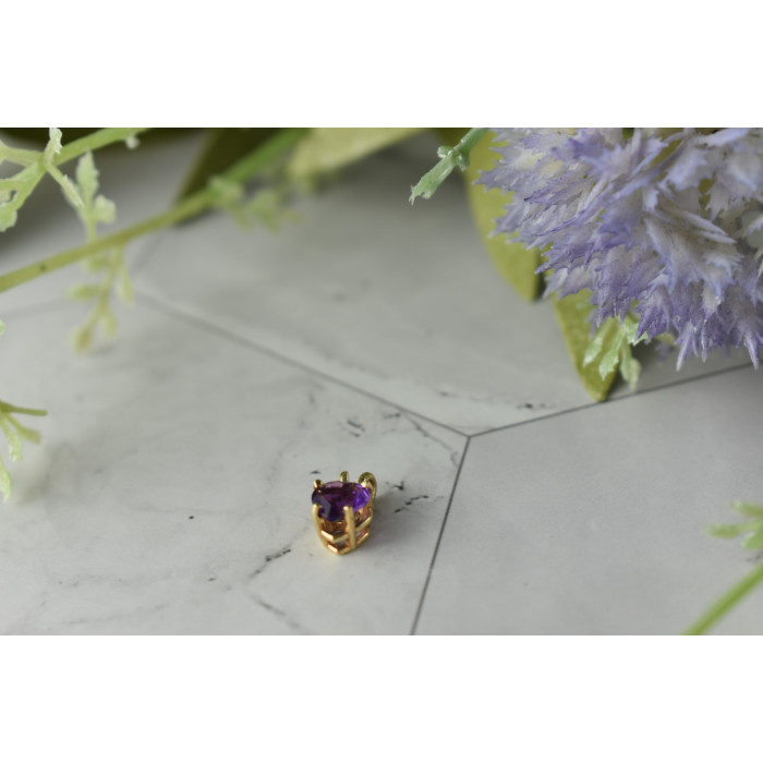 Sky Jewelry Золотой кулон с Аметистом 14К (585 проба)