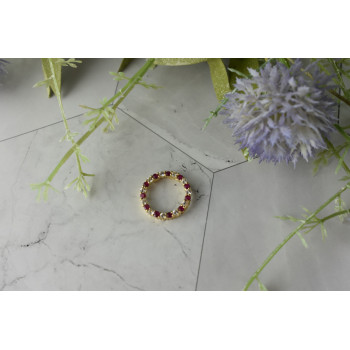 Sky Jewelry Золотой кулон с камнями  Розовая и Бесцветная Шпинель  *Очарование*