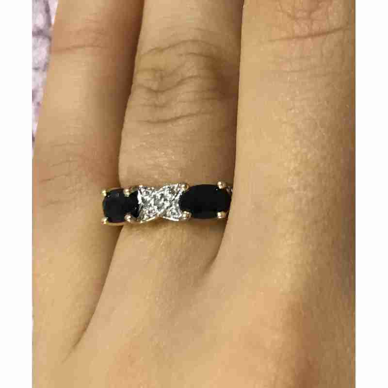 Sky Jewelry Серебряное кольцо (позолота ) с черной шпинелью