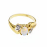 Sky Jewelry Золотое кольцо с Опалом и Бриллиантами