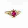 Sky Jewelry Золотое кольцо с Рубином  и Бриллиантами   *Нежность Рубина*