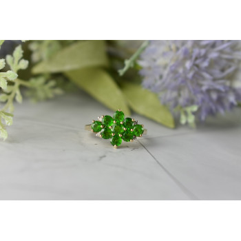 Sky Jewelry Золотое кольцо  с Изумрудом и Бриллиантами    *Очарование Изумруда*