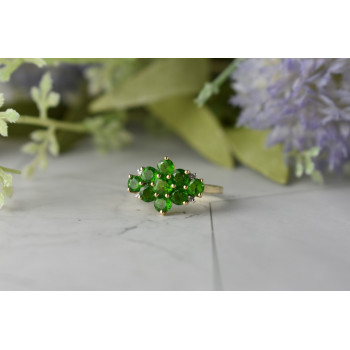 Sky Jewelry Золотое кольцо  с Изумрудом и Бриллиантами    *Очарование Изумруда*