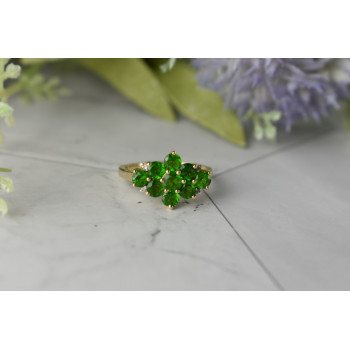 Sky Jewelry Золотое кольцо  с Изумрудом и Бриллиантами    *Очарование Изумруда*