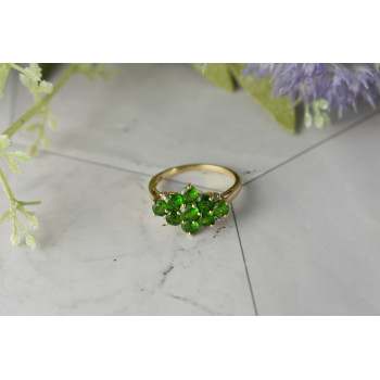 Sky Jewelry Золотое кольцо  с Изумрудом и Бриллиантами    *Очарование Изумруда*