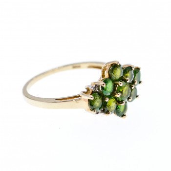 Sky Jewelry Золотое кольцо  с Изумрудом и Бриллиантами    *Очарование Изумруда*