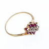 Sky Jewelry Золотое кольцо с Рубином  и Бриллиантами   *Рубиновая Сладость*