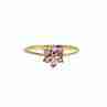 Sky Jewelry Золотое кольцо с Рубинами  и Бриллиантом 10К (417 проба)