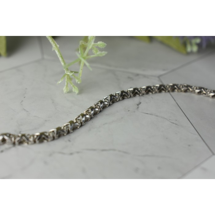 Sky Jewelry Золотой браслет 10К (417 проба ) с вставками из бриллиантов