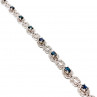 Sky Jewelry Серебряный браслет 925 пробы с темно-синим и бесцветным Сапфиром