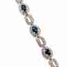 Sky Jewelry Серебряный браслет 925 пробы с темно-синим и бесцветным Сапфиром