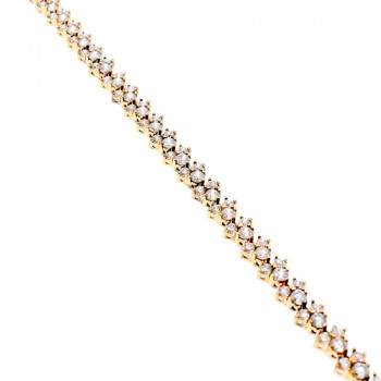 Sky Jewelry Серебряный браслет в позолоте  с Фианитами  *Блеск Алмазов