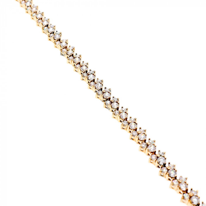 Sky Jewelry Серебряный браслет в позолоте  с Фианитами  *Блеск Алмазов