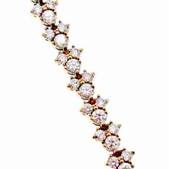 Sky Jewelry Серебряный браслет в позолоте  с Фианитами  *Блеск Алмазов