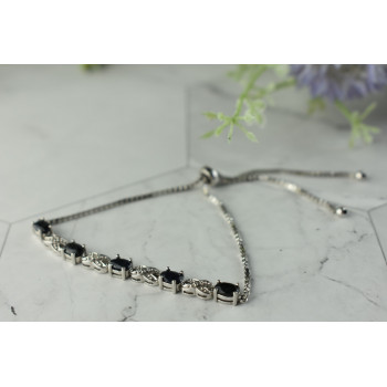 Sky Jewelry Серебряный браслет  925 пробы с камнями  Шпинель
