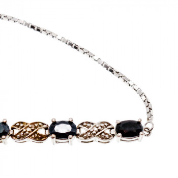 Sky Jewelry Серебряный браслет  925 пробы с камнями  Шпинель