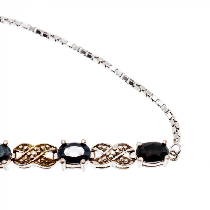 Sky Jewelry Серебряный браслет  925 пробы с камнями  Шпинель