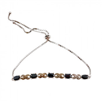 Sky Jewelry Серебряный браслет  925 пробы с камнями  Шпинель