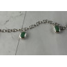 Sky Jewelry Серебряный браслет  925 проба с зеленым Жадеитом
