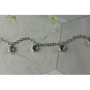 Sky Jewelry Серебряный браслет  925 проба с зеленым Жадеитом