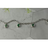 Sky Jewelry Серебряный браслет  925 проба с зеленым Жадеитом