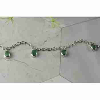 Sky Jewelry Серебряный браслет  925 проба с зеленым Жадеитом