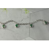 Sky Jewelry Серебряный браслет  925 проба с зеленым Жадеитом