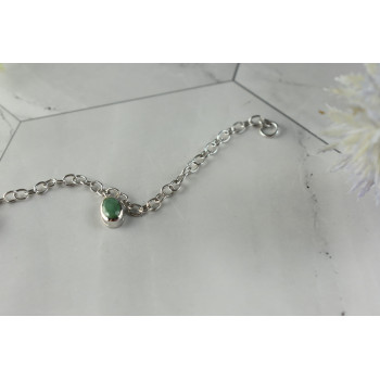 Sky Jewelry Серебряный браслет  925 проба с зеленым Жадеитом