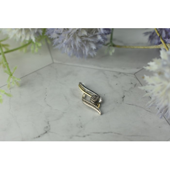 Sky Jewelry Серебряный кулон с Бриллиантами 925 проба со вставками  из золота 10К (417 проба)