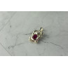 Sky Jewelry Серебряный кулон 925 пробы с Розовым Топазом и Фианитом