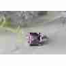 Sky Jewelry Серебряное кольцо с Аметистом и Кварцем 925 проба