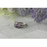 Sky Jewelry Серебряное кольцо с Аметистом и Кварцем 925 проба
