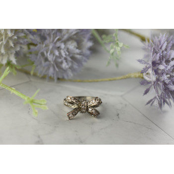 Sky Jewelry Серебряное кольцо с камнями Гошенит (берилл)  *Бантик*