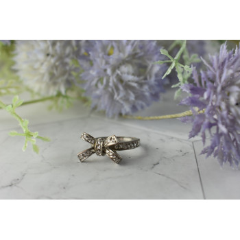 Sky Jewelry Серебряное кольцо с камнями Гошенит (берилл)  *Бантик*