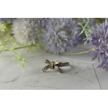 Sky Jewelry Серебряное кольцо с камнями Гошенит (берилл)  *Бантик*