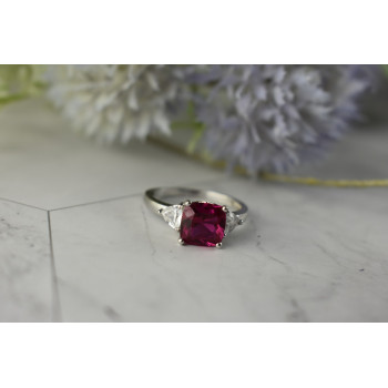 Sky Jewelry Серебряное кольцо 925 пробы с камнями Розовый Топаз и Гошенит (берилл)