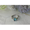 Sky Jewelry Серебряное кольцо с голубым Топазом и Кварцем