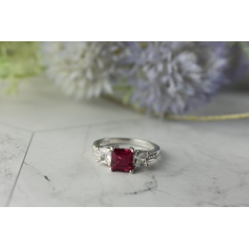 Sky Jewelry Серебряное кольцо с  Топазом и Фианитами 925 проба