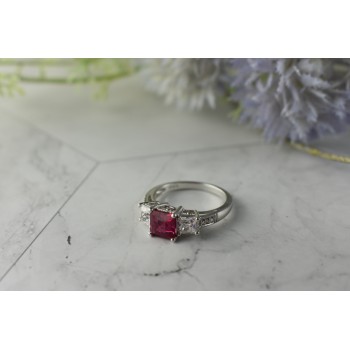 Sky Jewelry Серебряное кольцо с  Топазом и Фианитами 925 проба