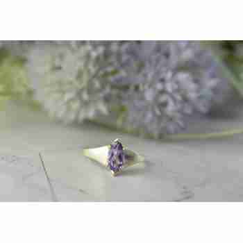 Sky Jewelry Серебряное кольцо с Аметистом *Классика*