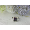 Sky Jewelry Серебряное кольцо с камнем Александрит и бесцветный Кварц