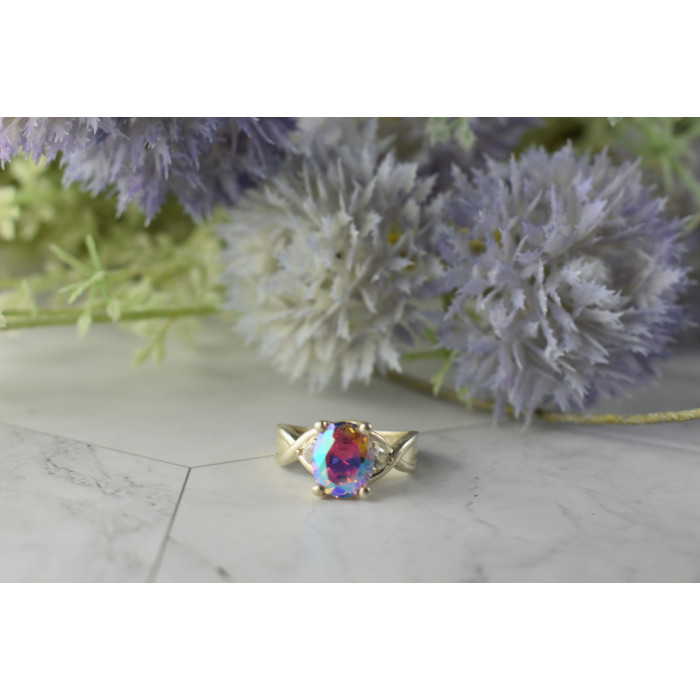 Sky Jewelry Серебряное кольцо 925 пробы с Фианитами  *Волшебное Сияние*